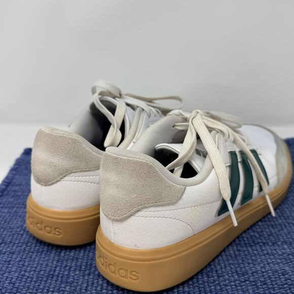 Adidas CourtBlock Sneakers Mens 9.5 Green Stripe Court Block Shoes Rubber Sole main image 5